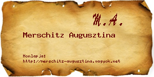 Merschitz Augusztina névjegykártya